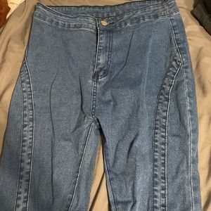 Blue bell bottom jeans